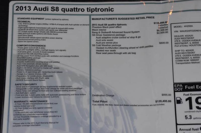 Audi S8 • 2013 • 15,000 km 23