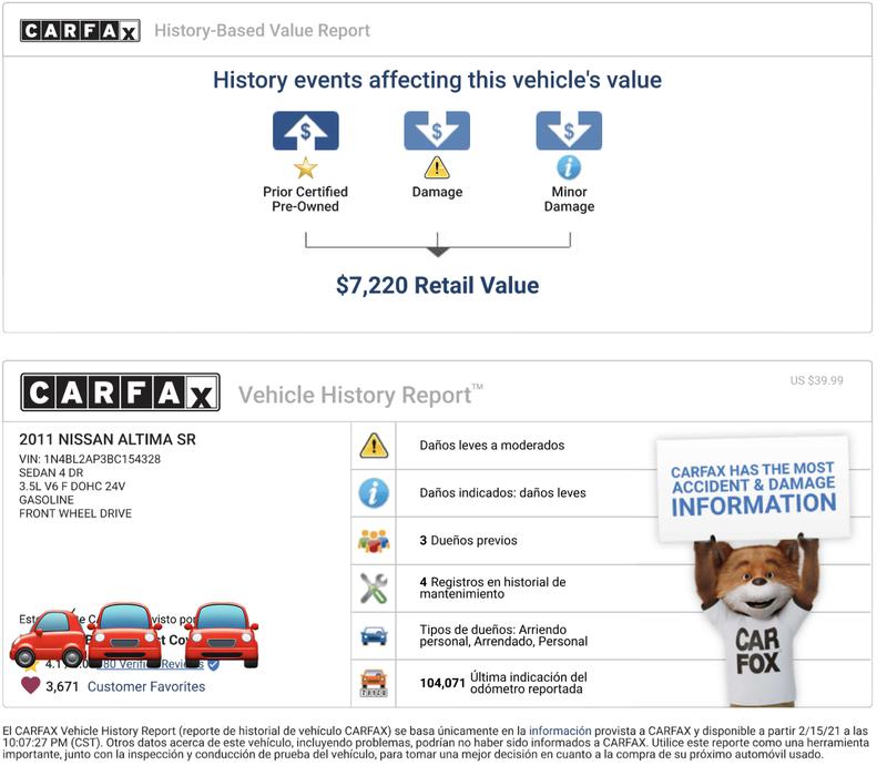 Nissan Altima • 2011 • 133,865 km 2