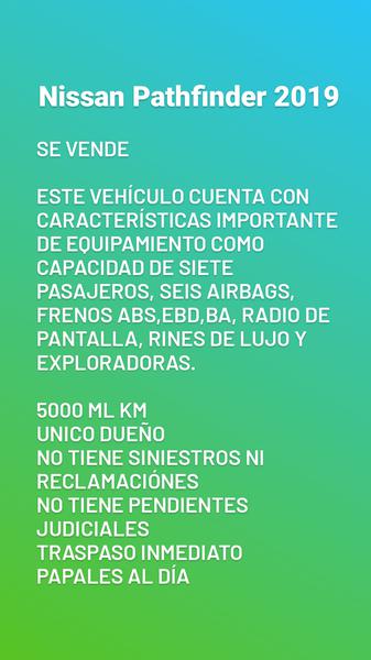 Nissan Pathfinder • 2019 • 5,000 km 2