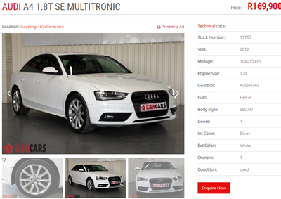 Audi A4 • 2012 • 108,035 km