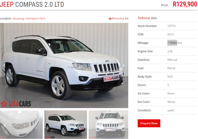 Jeep Compass • 2012 • 176,984 km