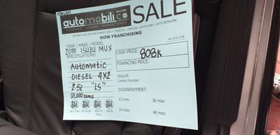 Isuzu MU-X • 2015 • 87,000 km