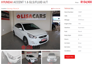 Hyundai Accent • 2015 • 77,473 km