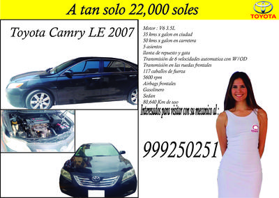 Toyota Camry • 2007 • 80,640 km