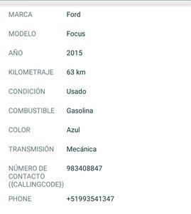Ford Focus • 2015 • 63 km