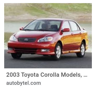 Toyota Corolla • 2003 • 10,200 km